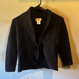 Talbots Elegant Black Knit Shrug